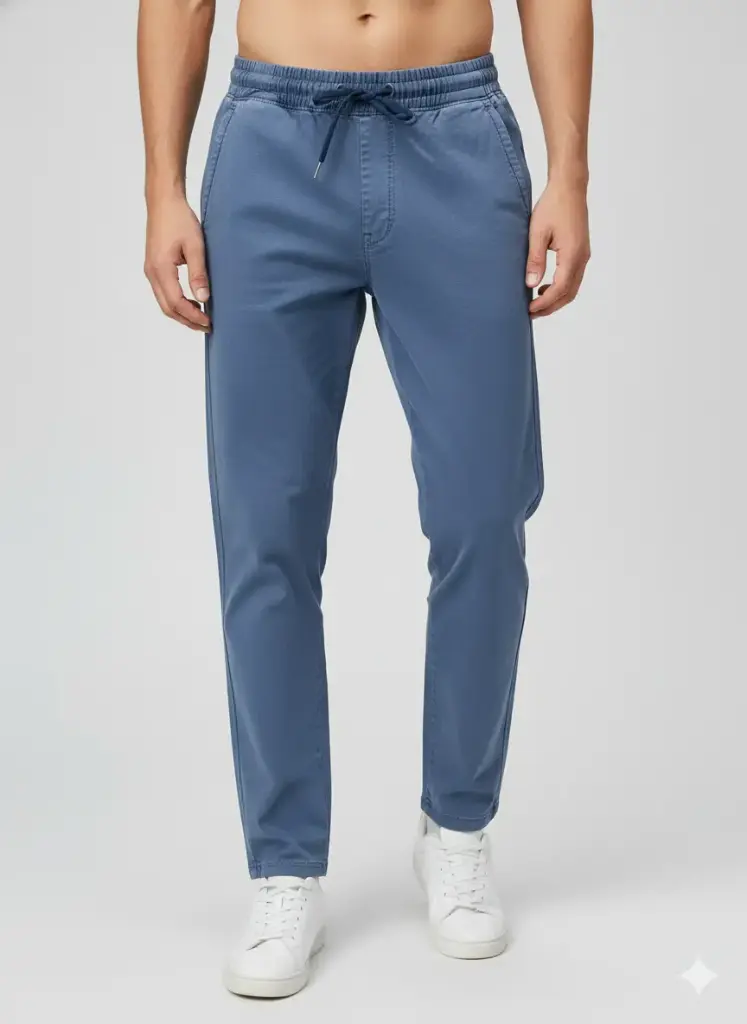 Men’s Six pocket Indigo Denim Fabric Lower – Premium Feel & Everyday Comfort-Soft, breathable, and comfortable for all-day wear.